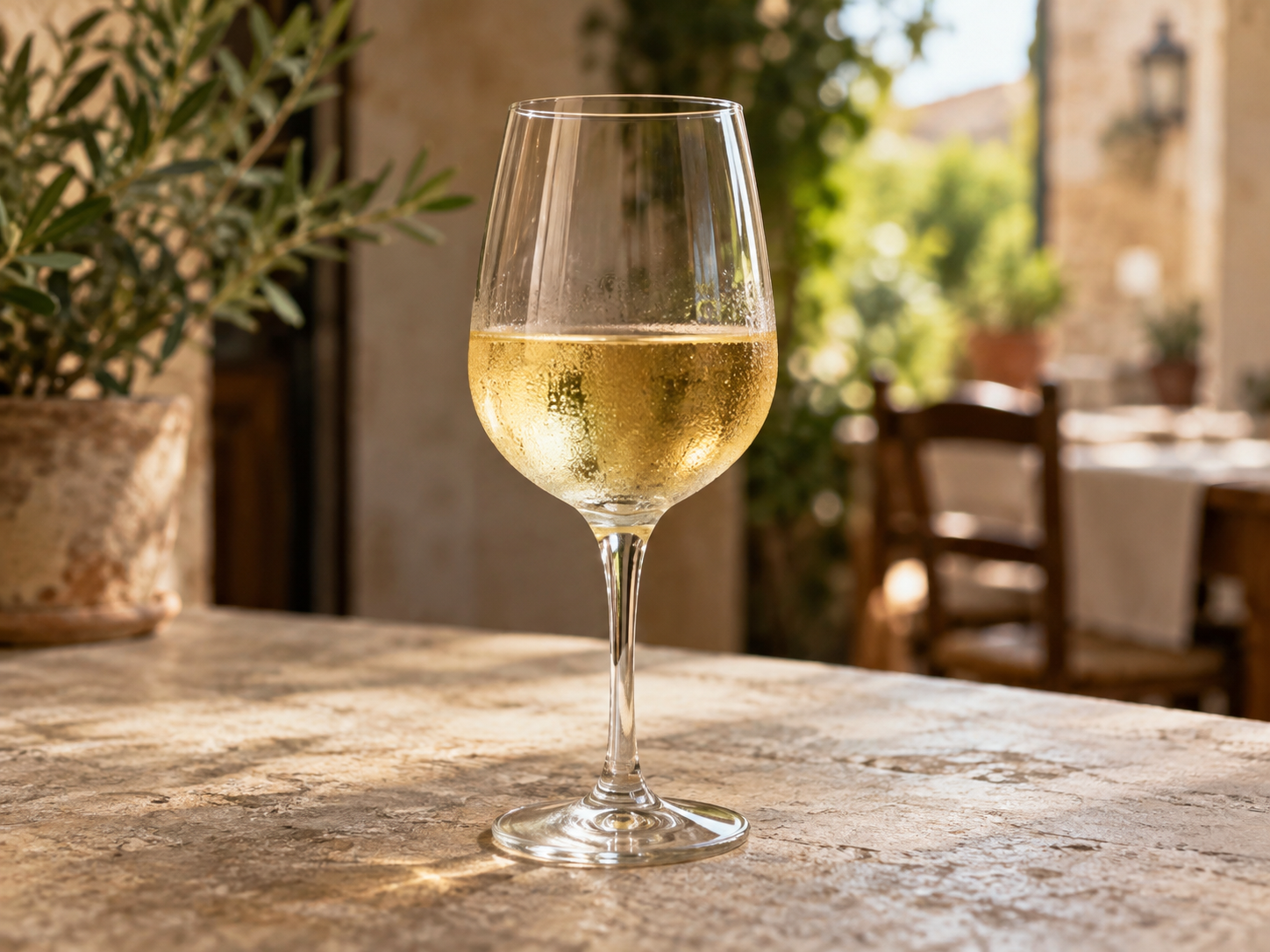 Copa de vino blanco